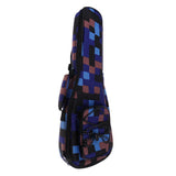 Max 1 Piece 26inch Ukulele Guitar Gig Bag Uke Case Carry Bag Blue Grid
