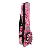 Max 1 Piece 26inch Ukulele Guitar Gig Bag Uke Case Carry Bag Pink Flower