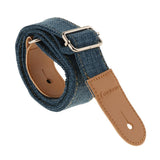 Max Ukulele Strap Belt with PU Leather Ends for Ukuele 4 String Guitar Blue