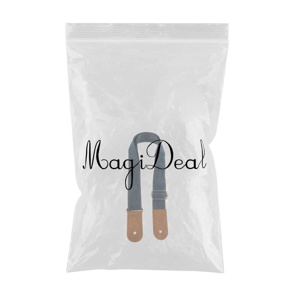 Max Ukulele Strap Belt with PU Leather Ends for Ukuele 4 String Guitar Blue