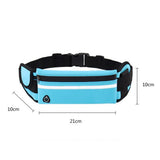 Maxbell Waterproof Running Jogging Belt Bum Waist Pouch Fanny Pack Blue