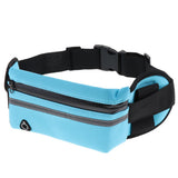 Maxbell Waterproof Running Jogging Belt Bum Waist Pouch Fanny Pack Blue
