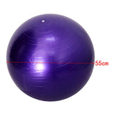 Maxbell 55cm Yoga Ball with Pump Anti Burst Exercise Balance Workout Fitness Purple