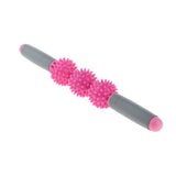 Maxbell Spiky Ball Trigger Point Muscle Stick Roller Massage Wand Rolling Pink
