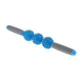 Max Spiky Ball Trigger Point Muscle Stick Roller Massage Wand Rolling Blue