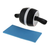 Maxbell Abdominal Core Strength Exercise Wheel Roller with Knee Pad White