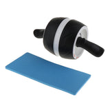 Maxbell Abdominal Core Strength Exercise Wheel Roller with Knee Pad White