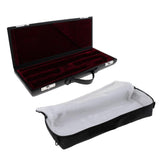 Maxbell Flute Wooden Carry Padded Case with Storage Gig Bag Handbag - Black