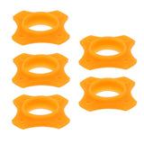 Max Maxb 5 Pieces Microphone Anti-Slip Anti-Rolling Protection Ring Roller Orange