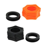 Maxbell 5 Sets Microphone Mic Anti-Slip Anti-Rolling Protection Ring Roller Black