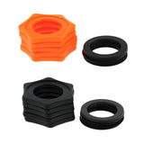 Maxbell 5 Sets Microphone Mic Anti-Slip Anti-Rolling Protection Ring Roller Black