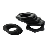 Maxbell 5 Sets Microphone Mic Anti-Slip Anti-Rolling Protection Ring Roller Black