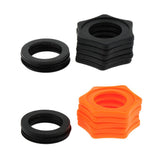 Maxbell 5 Sets Microphone Mic Anti-Slip Anti-Rolling Protection Ring Roller Black