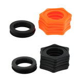 Maxbell 5 Sets Microphone Mic Anti-Slip Anti-Rolling Protection Ring Roller Black