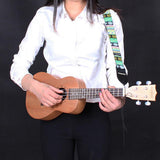 Maxbell 1 Piece Cotton Strap Belt for Ukulele Mini Guitar Green Stripe