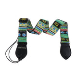 Maxbell 1 Piece Cotton Strap Belt for Ukulele Mini Guitar Green Stripe