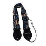 Max 1 Piece Canvas Strap Belt for Acoustic Electric Guitar Letter