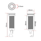 Maxbell Guitar Cylinder End Pin Mono Output Jack Socket For Electric Guitar Bass