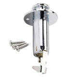 Maxbell Copper Electric Folk Guitar Stereo Flush Endpin Cylinder Output Jack Chrome
