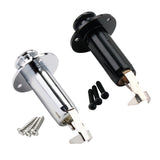 Maxbell Copper Electric Folk Guitar Stereo Flush Endpin Cylinder Output Jack Chrome