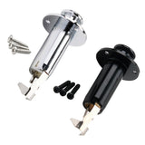 Maxbell Copper Electric Folk Guitar Stereo Flush Endpin Cylinder Output Jack Chrome