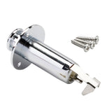 Maxbell Copper Electric Folk Guitar Stereo Flush Endpin Cylinder Output Jack Chrome