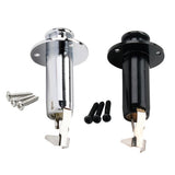Maxbell Copper Electric Folk Guitar Stereo Flush Endpin Cylinder Output Jack Chrome