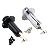Maxbell Copper Electric Folk Guitar Stereo Flush Endpin Cylinder Output Jack Chrome