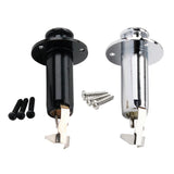 Maxbell Copper Electric Folk Guitar Stereo Flush Endpin Cylinder Output Jack Chrome