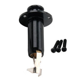 Maxbell Copper Electric Folk Guitar Stereo Flush Endpin Cylinder Output Jack Black