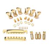 Maxbell 6 String Guitar Bridge with Tuning Keys
