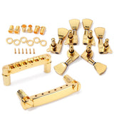 Maxbell 6 String Guitar Bridge with Tuning Keys