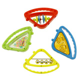 Maxbell Plastic Colorful Hand Bells Rattle Toy Musical Instrument Toy for Kids Baby