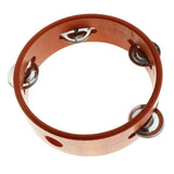Max Wooden Tambourine Handbell for Baby Kid Early Music Educational Toy Red