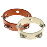 Max Wooden Tambourine Handbell for Baby Kid Early Music Educational Toy Red