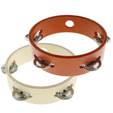 Max Wooden Tambourine Handbell for Baby Kid Early Music Educational Toy Red