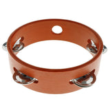 Max Wooden Tambourine Handbell for Baby Kid Early Music Educational Toy Red