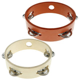 Max Wooden Tambourine Handbell for Baby Kid Early Music Educational Toy Red