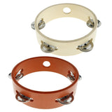 Max Wooden Tambourine Handbell for Baby Kid Early Music Educational Toy Red