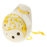 Maxbell 1 Piece Ceramic Alto Ocarina 6 Hole C Key for Children Adult Beginners
