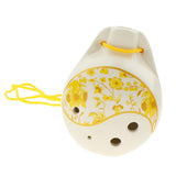 Maxbell 1 Piece Ceramic Alto Ocarina 6 Hole C Key for Children Adult Beginners