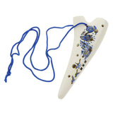 Maxbell Mini Ceramic Ocarina 12 Hole C Key Wind Instrument for Kids Beginner Gift