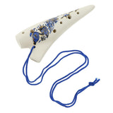 Maxbell Mini Ceramic Ocarina 12 Hole C Key Wind Instrument for Kids Beginner Gift