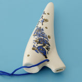 Maxbell Mini Ceramic Ocarina 12 Hole C Key Wind Instrument for Kids Beginner Gift