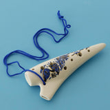 Maxbell Mini Ceramic Ocarina 12 Hole C Key Wind Instrument for Kids Beginner Gift