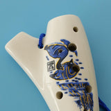 Maxbell Mini Ceramic Ocarina 12 Hole C Key Wind Instrument for Kids Beginner Gift