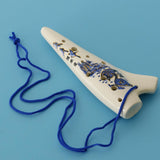 Maxbell Mini Ceramic Ocarina 12 Hole C Key Wind Instrument for Kids Beginner Gift