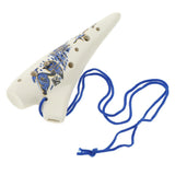 Maxbell Mini Ceramic Ocarina 12 Hole C Key Wind Instrument for Kids Beginner Gift