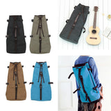 Max Washed Canvas Ukulele Gig Bag for 21/23/26 Inch Ukulele Hawaii Guitar Gray