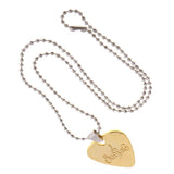 Maxbell Guitar Plectrums Picks Necklace for Guitar Bass Ukulele Banjo Golden